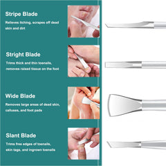 CHICREEN lame-pedicure-precision-inox: lame en acier inox durable pour des coupes nettes.