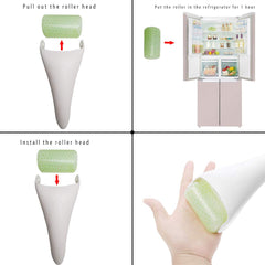 Rouleau jade Chikoni pour le visage, massage doux et efficace.