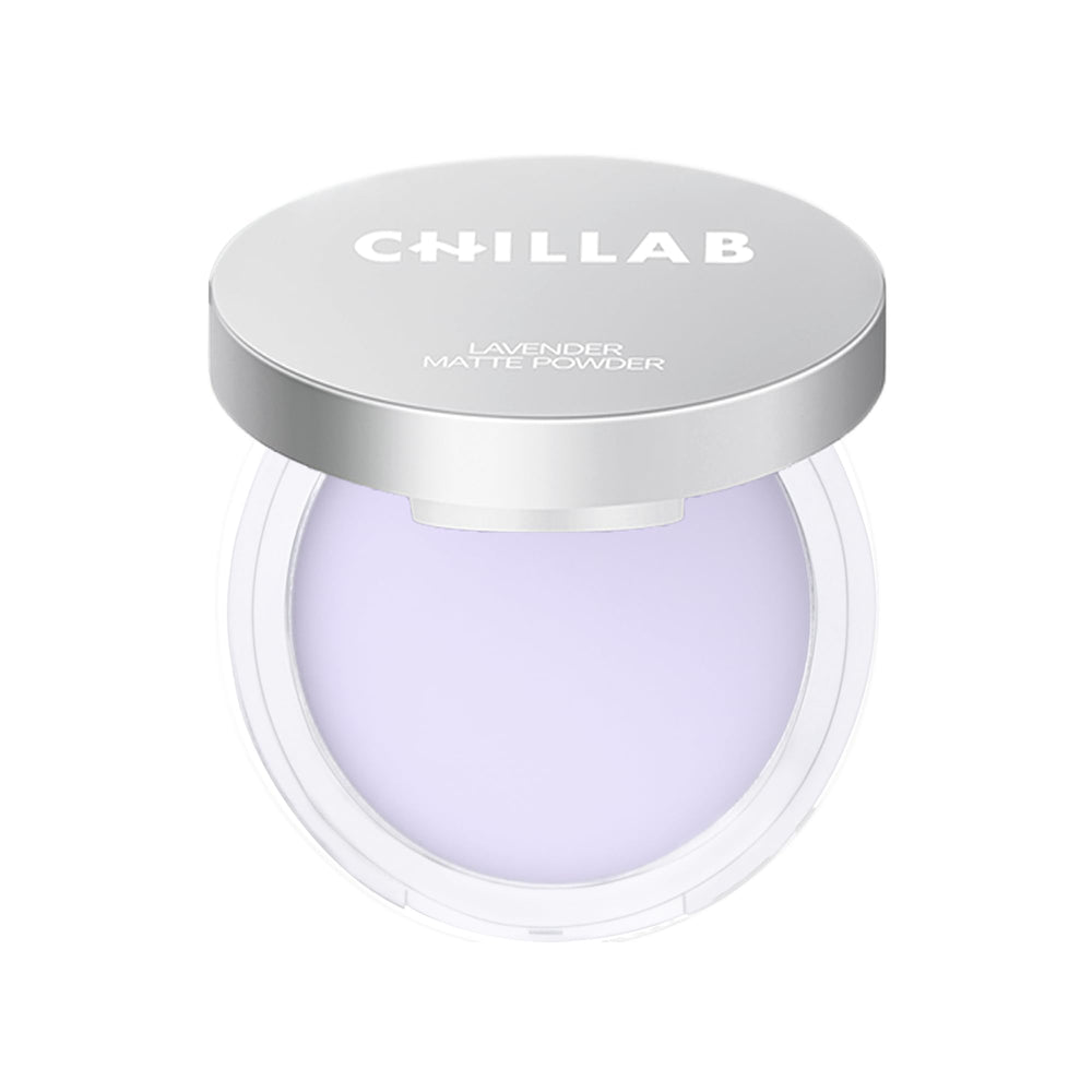 Poudre Chillab Lavender Matte dans son emballage, prêt à offrir un fini mat.