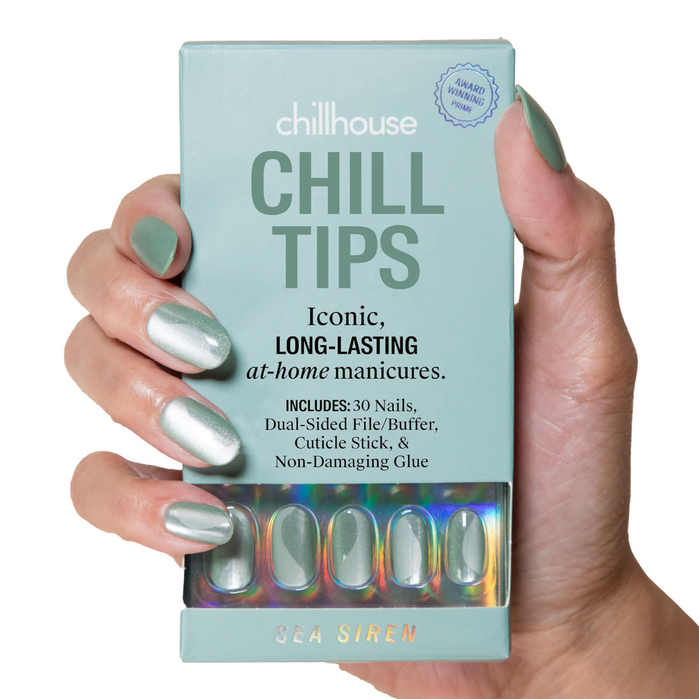 Chillhouse Chill Tips Sea Sirene Ovale prêt-à-poser pour une manucure durable.