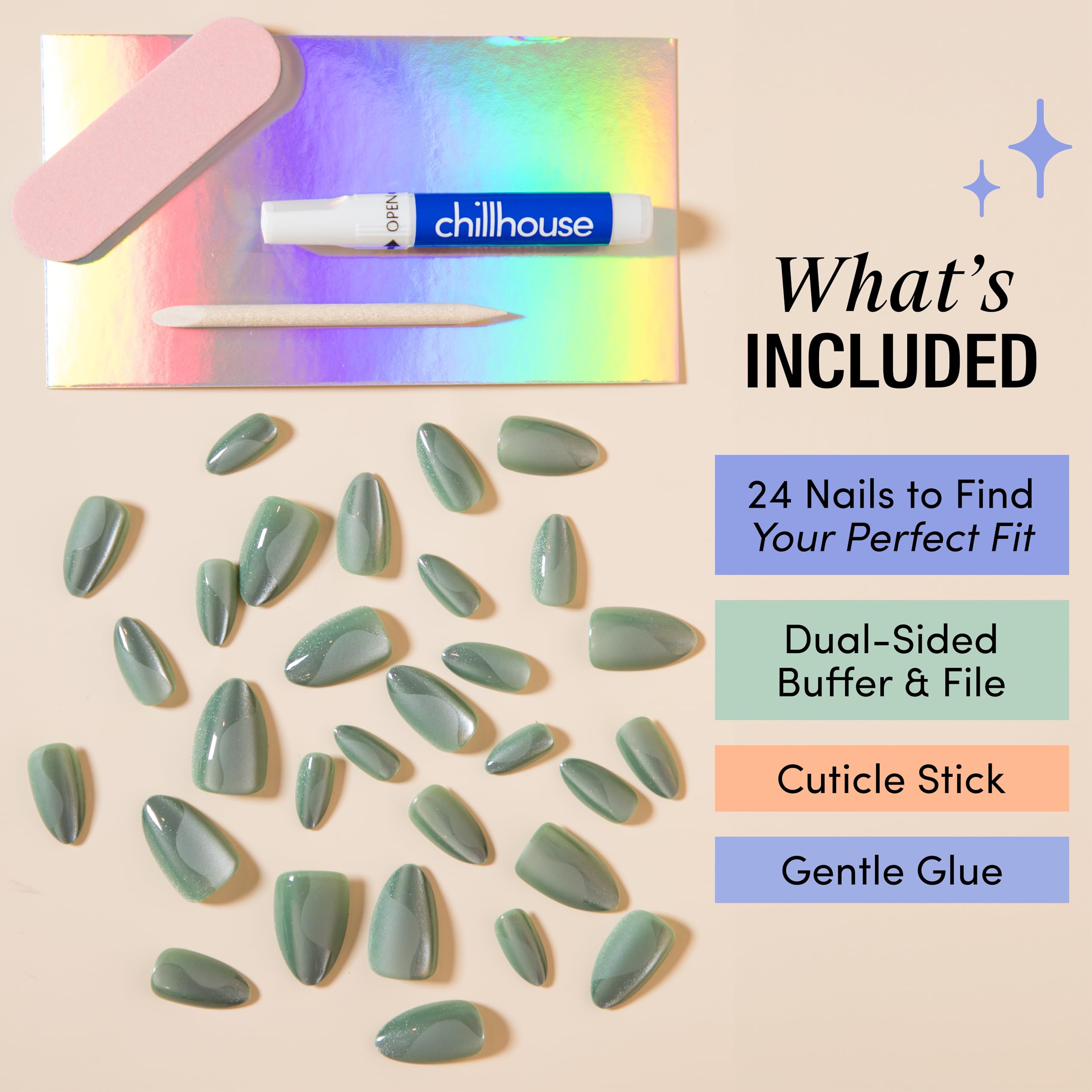 Chillhouse Sea Siren embouts amandes fini velouté et brillant