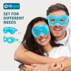 Chillojos masque yeux en gel réutilisable offrant refroidissement durable et hydratation.