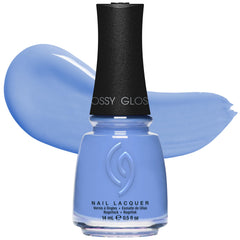 China Glaze Boho Blues, bouteille de vernis pervenche, couleur éclatante et durable.