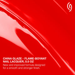 Teinte rouge vif China Glaze Flame-Boyant en échantillon pour démonstration couleur
