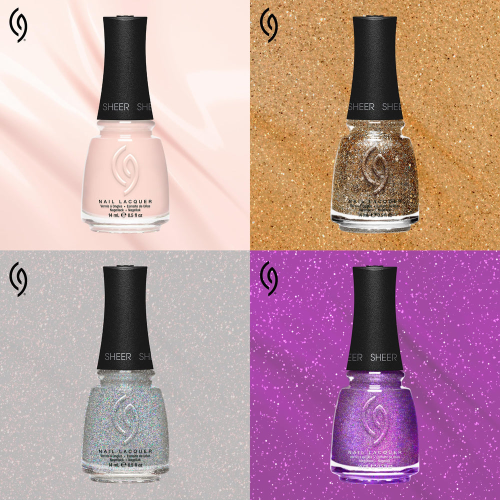 China Glaze Good Luxe Charm - Art onglet glamour avec glitter discret.