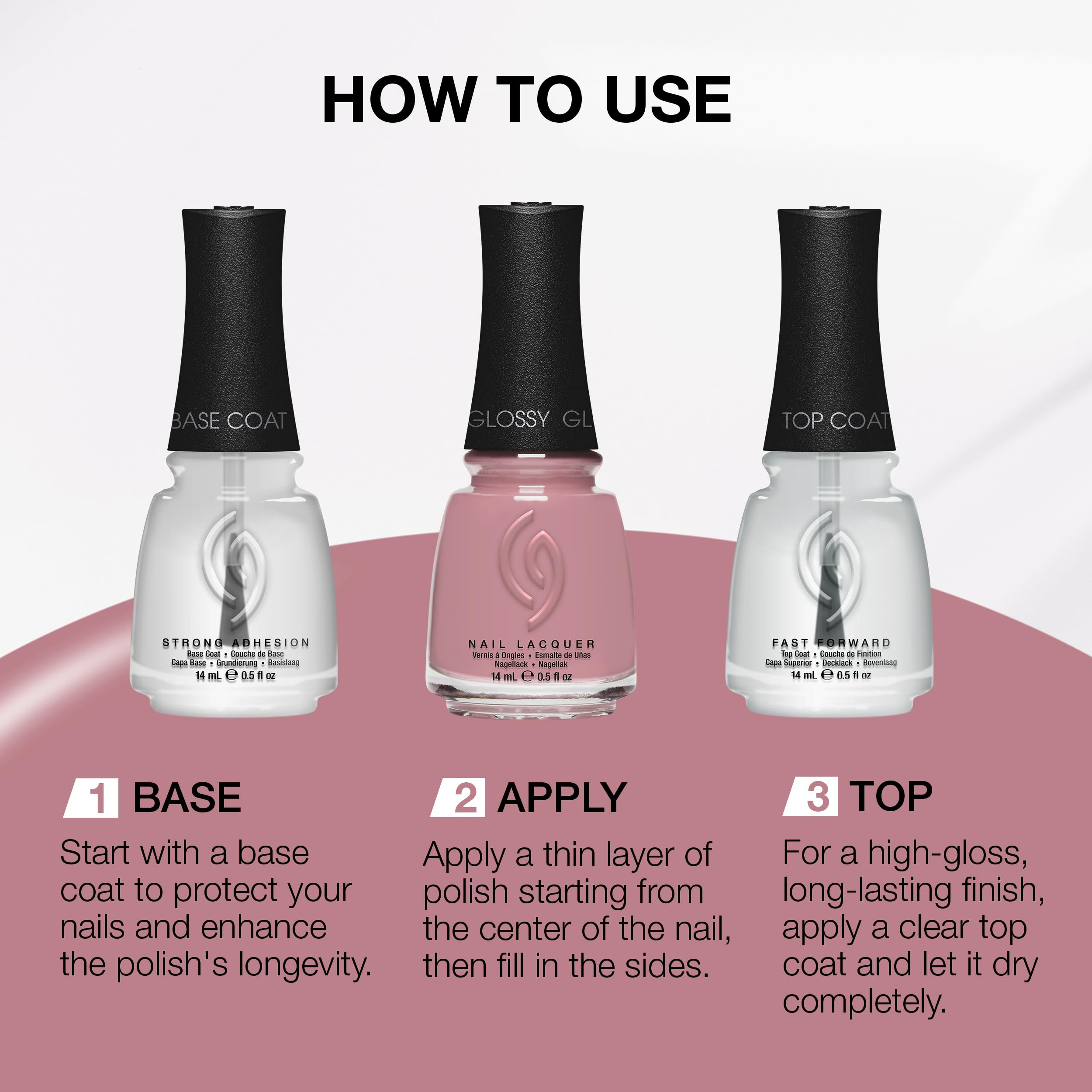 China Glaze Kill the Lights – swatch sur ongles montrant une tenue longue durée.