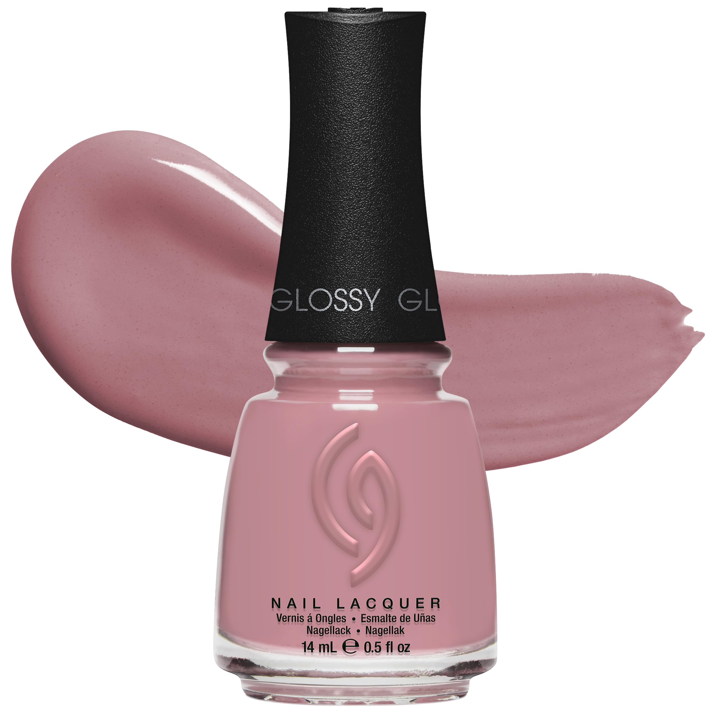 China Glaze Kill the Lights – la bouteille révèle la teinte nude rose et son éclat.