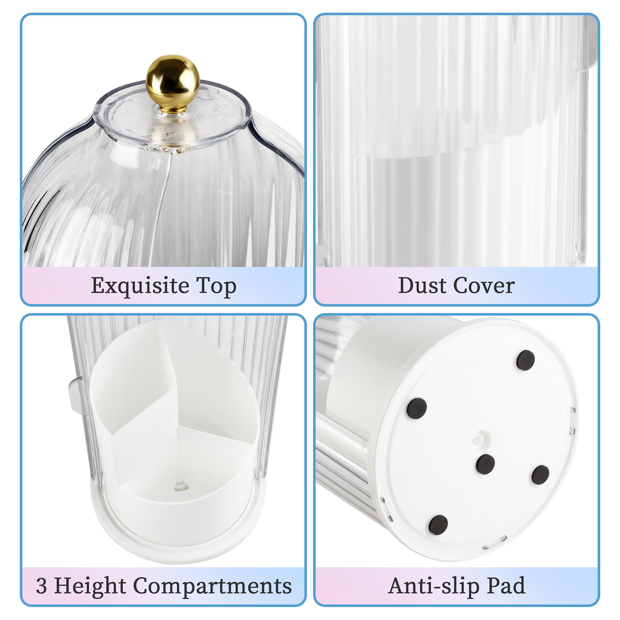 Ensemble organisateur beauté CHIZEKOO blanc, cadeau pratique et stylish.