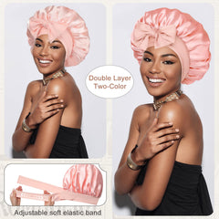CHLINS bonnet satin avec bande élastique large pour un maintien sûr