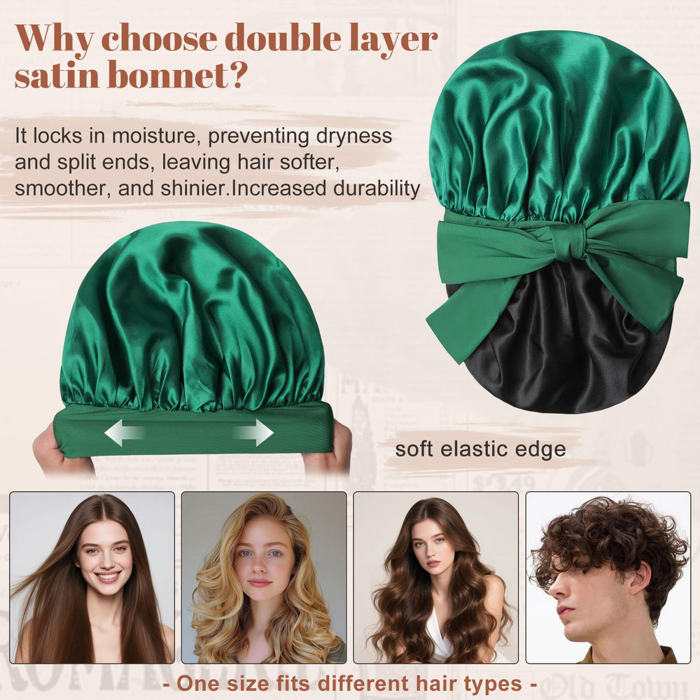 CHLINS bonnet nuit léger et durable idéal pour cheveux bouclés