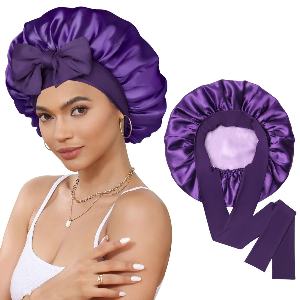 CHLINS bonnet satin Bandes-elastiques larges pour un ajustement confortable.