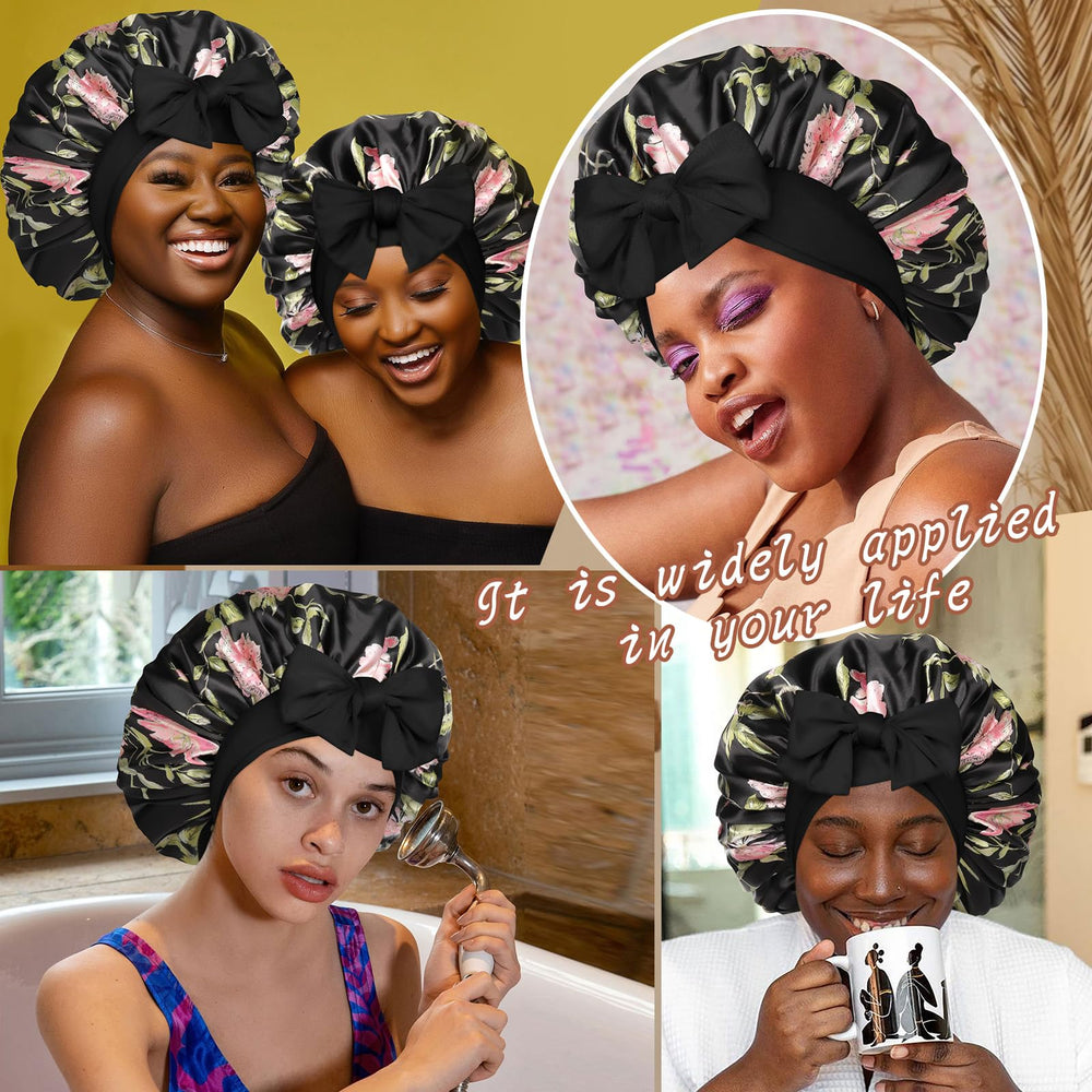 CHLINS bonnet satin de haute qualité, léger et respirant pour nuit paisible.
