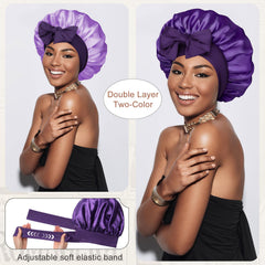CHLINS bonnet satin Double-couche offrant une protection renforcée des cheveux.