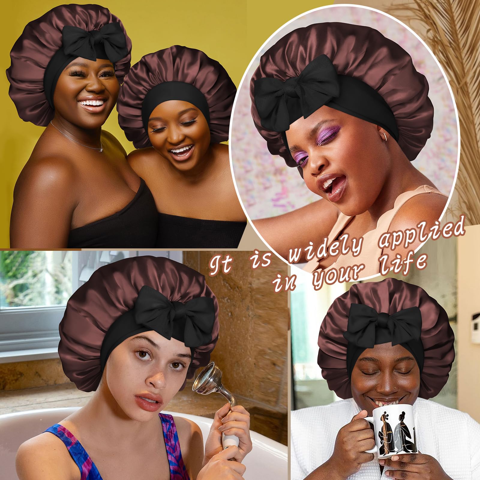 Bonnet CHLINS satin protection hydratation, aide à préserver l'hydratation nocturne.
