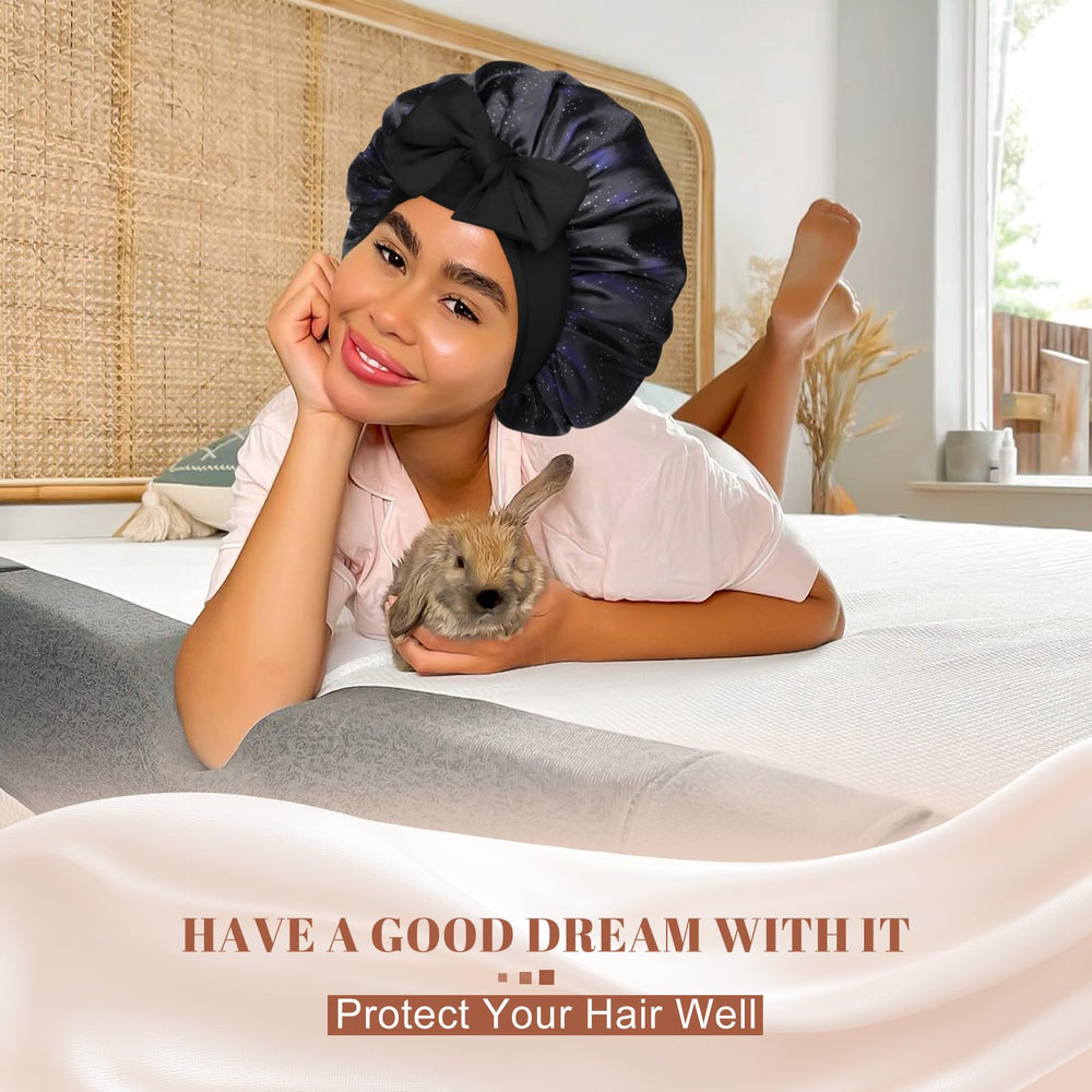 CHLINS bonnet convient à tous types de cheveux: bouclés, raides