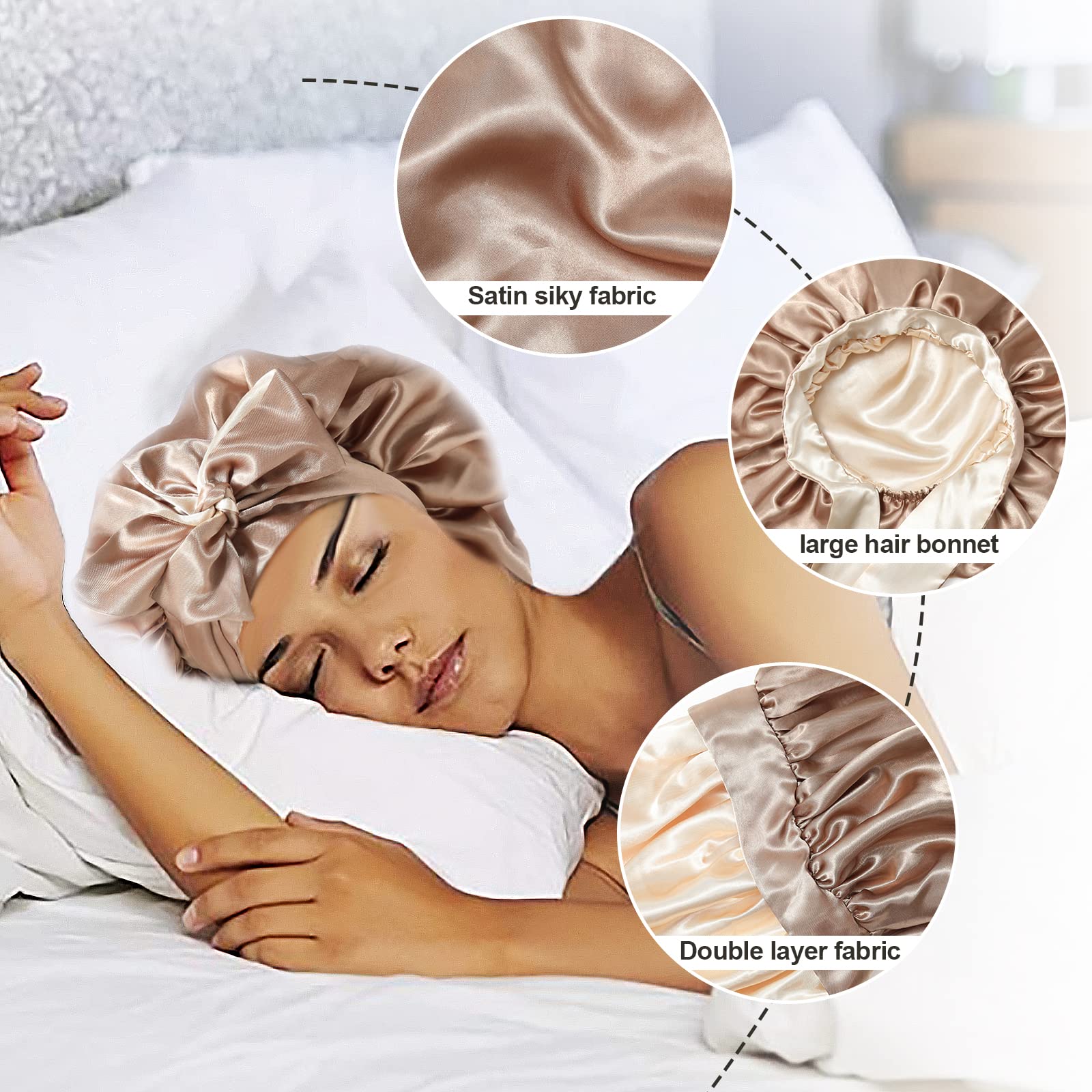 CHLINS bonnet-usages-quotidiens: parfait pour dormir, se maquiller ou faire sa routine beauté.