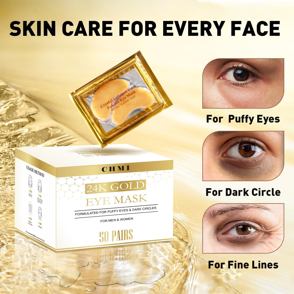 CHMI Patchs Yeux Or 24K: application quotidienne facile et agréable.