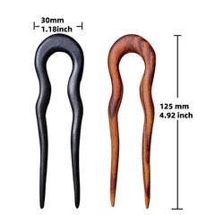 CHOISBEING batons-cheveux-bois-ebene, finition lisse offrant un maintien discret en toutes occasions.