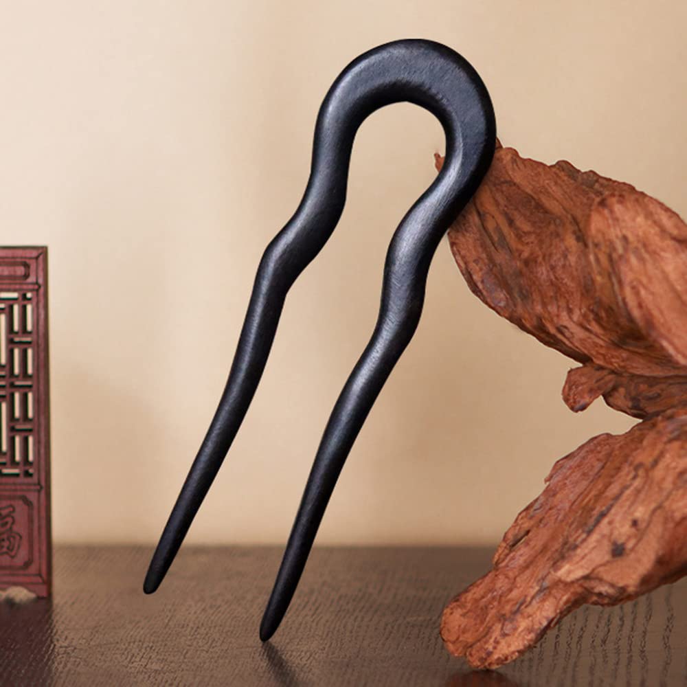 CHOISBEING ensemble-de-deux-batons-bois, duo élégant pour varier les coiffures au quotidien.