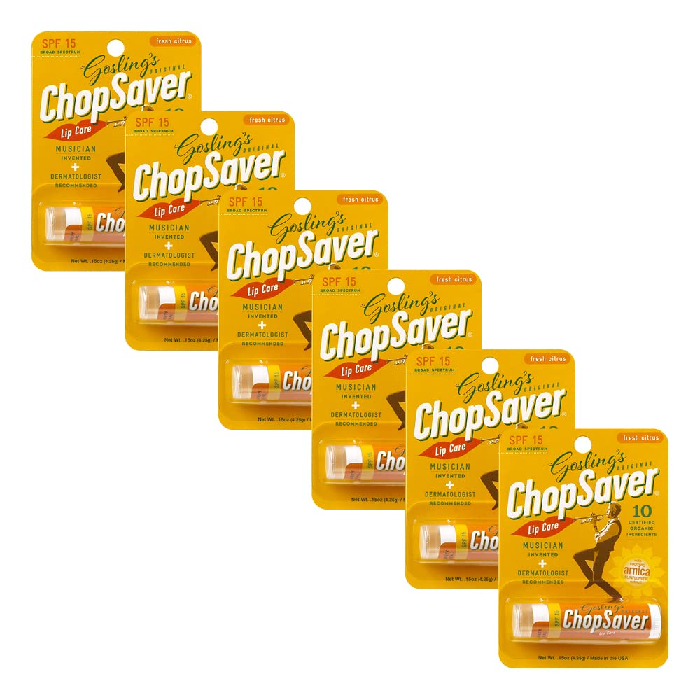 ChopSaver Goslings Original SPF15 baume lèvres photo-emballage – hydratation durable.