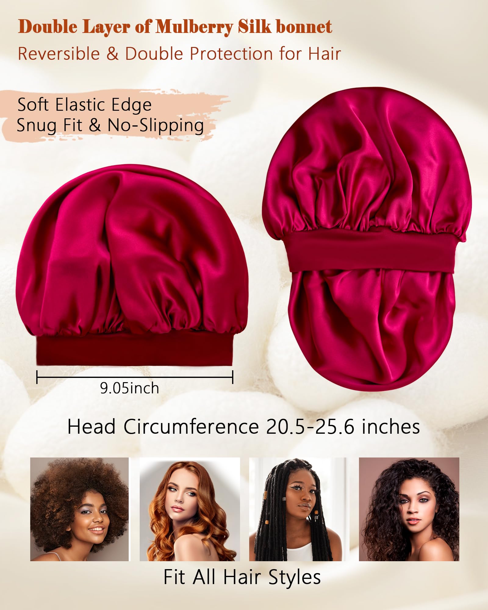 Bonnet Choshion conçu pour cheveux volumineux évite l écrasement des boucles.