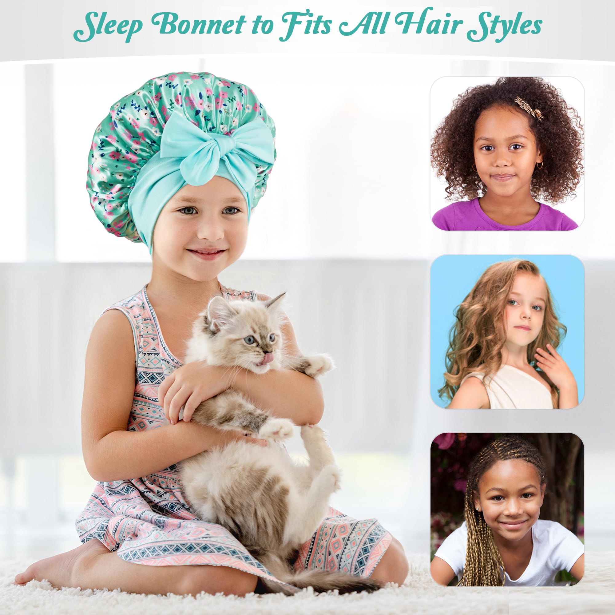 Bonnet choshion pour sommeil avec bande élastique ajuste facilement la tête des enfants.