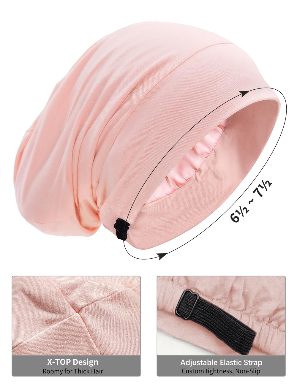 Choshion bonnet sommeil léger, contact doux et hydratant avec les mèches.