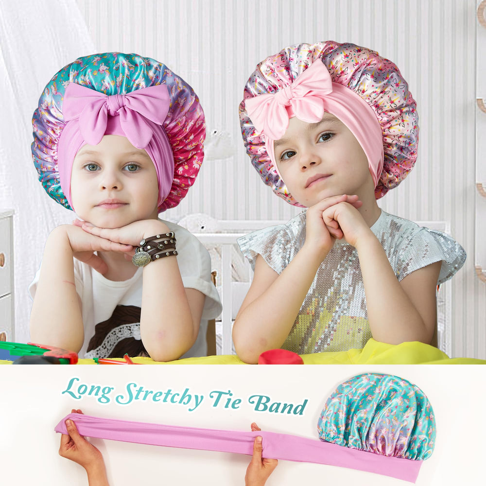 Choshion bonnet satin enfants motif mignon, idéal pour cadeaux bebe et ado