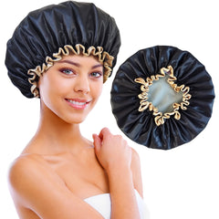 Choshion chapeau-douche double couche imperméable garde les cheveux secs.