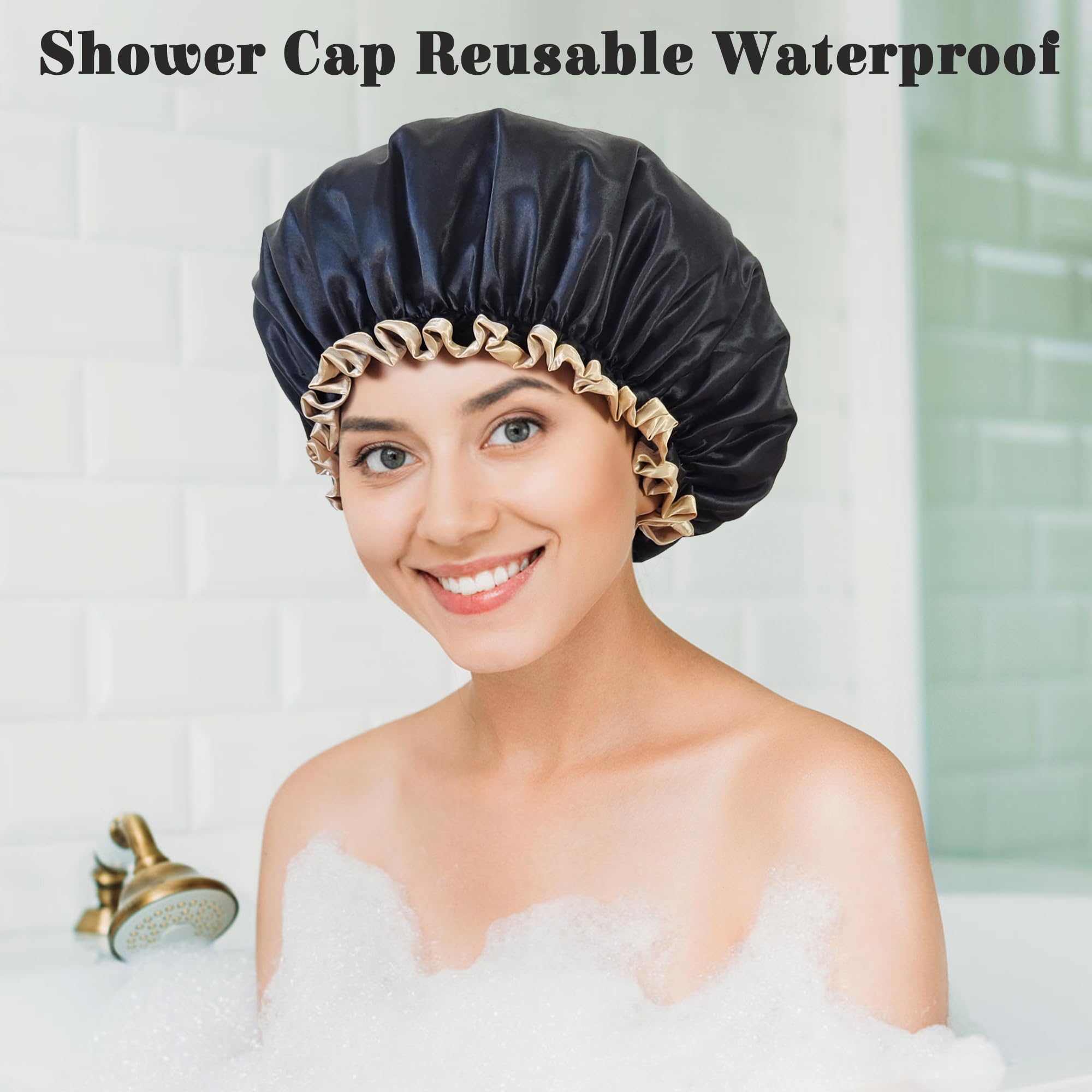 Choshion chapeau-douche elastique stable convient à toutes les tailles.