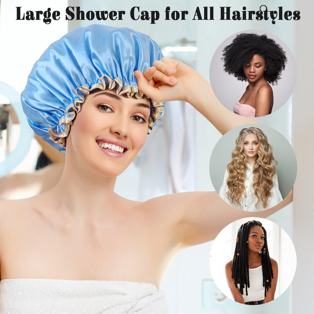 Choshion chapeau-douche satin EVA intérieur protège la coiffure.