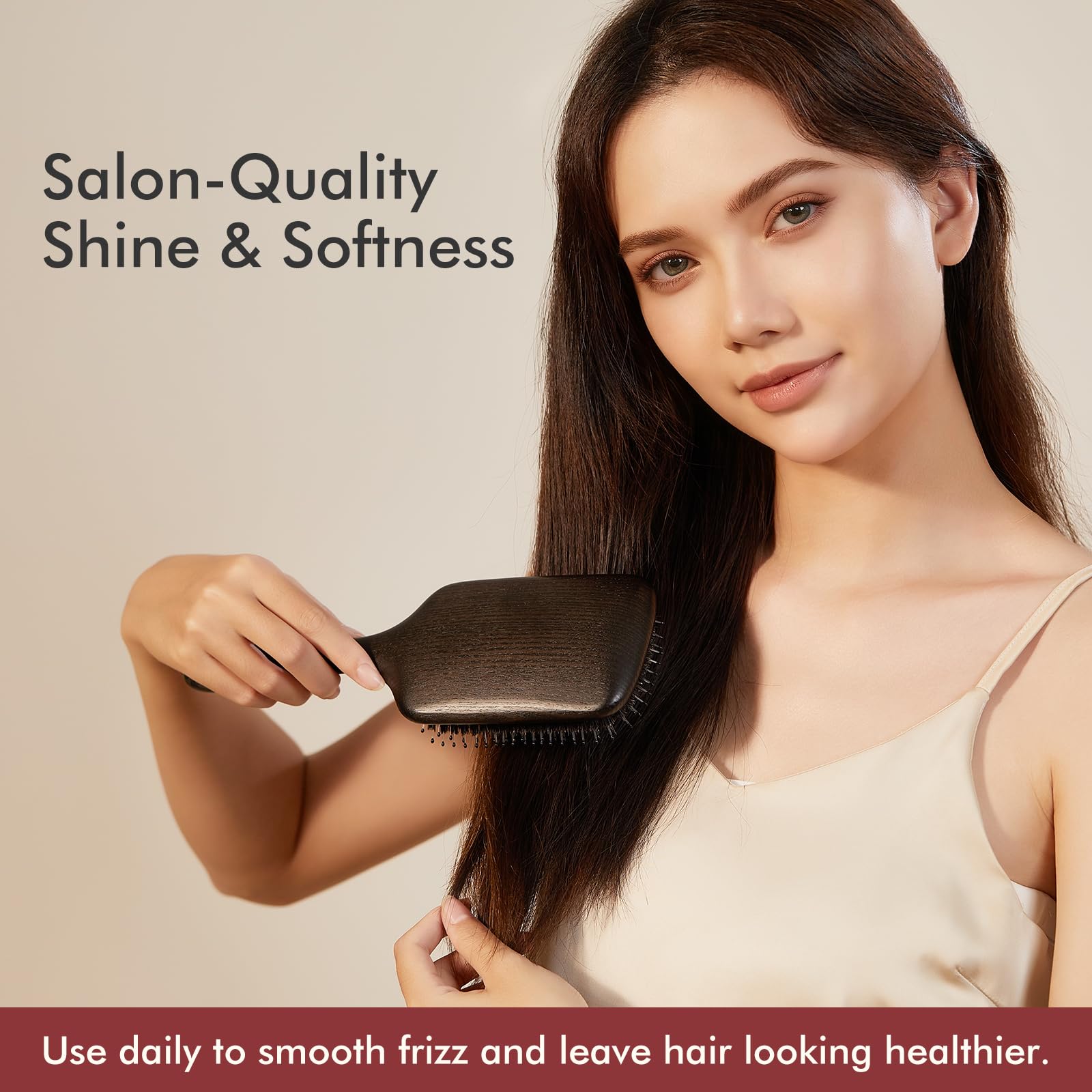 CHOSIN brosse-brillance-naturelle: lutte contre les frisottis et lisse les longueurs.