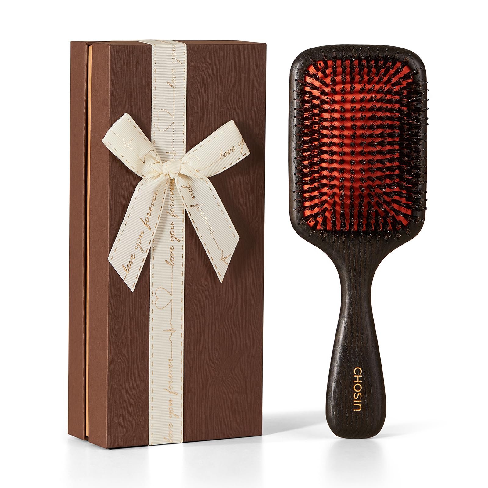 CHOSIN brosse-cheveux-poils-sanglier: brillance naturelle et démêlage en douceur.