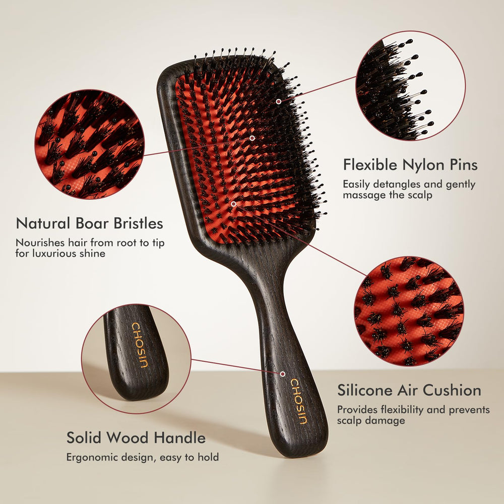 CHOSIN brosse-manche-bois-ergonomique: prise en main confortable et durable.