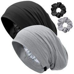 Choshion satin-lined bonnet sleep cap with adjustable fit for comfortable overnight wear