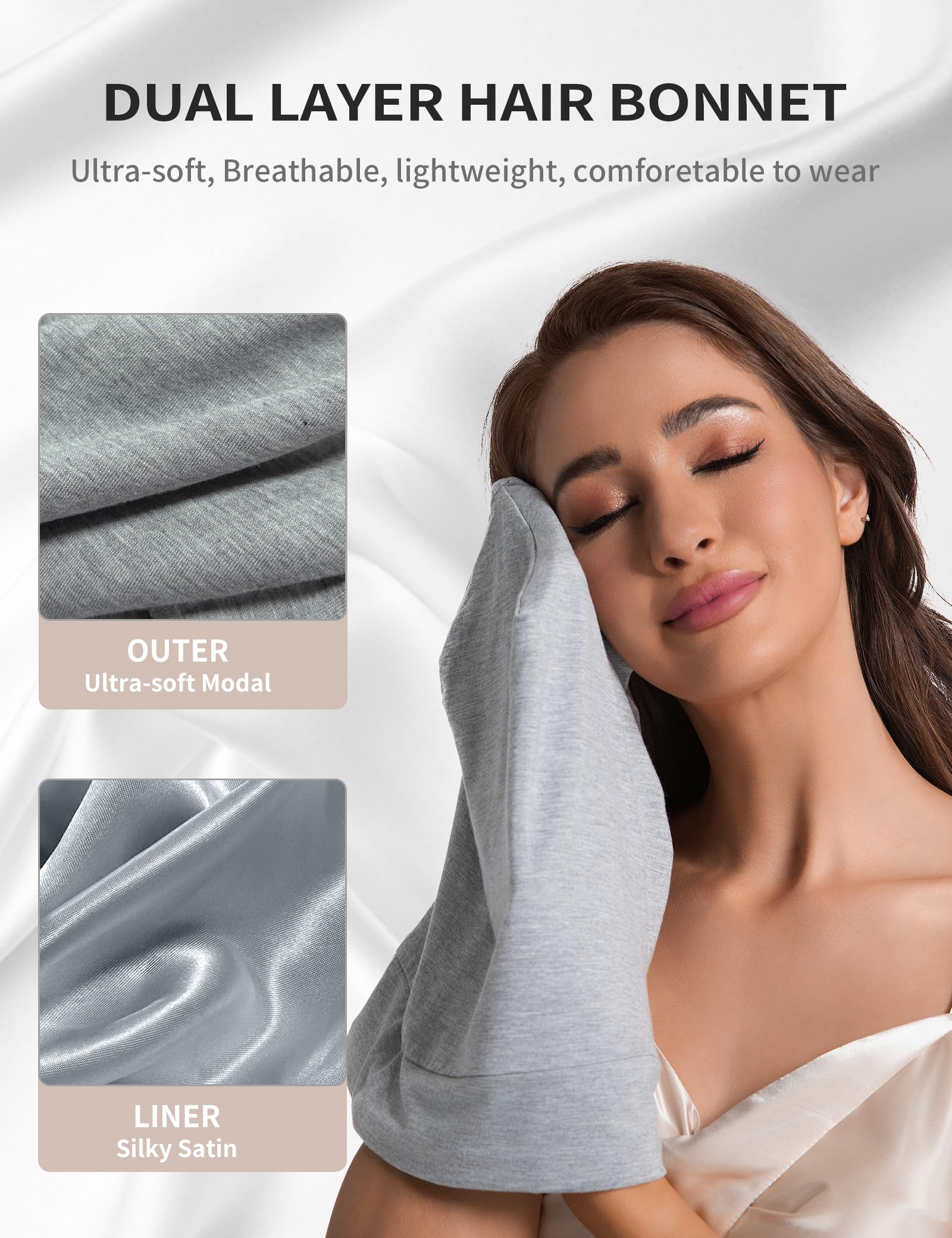 Choshion slouchy beanie hair wrap for curly locs keeps hair tangle-free during sleep