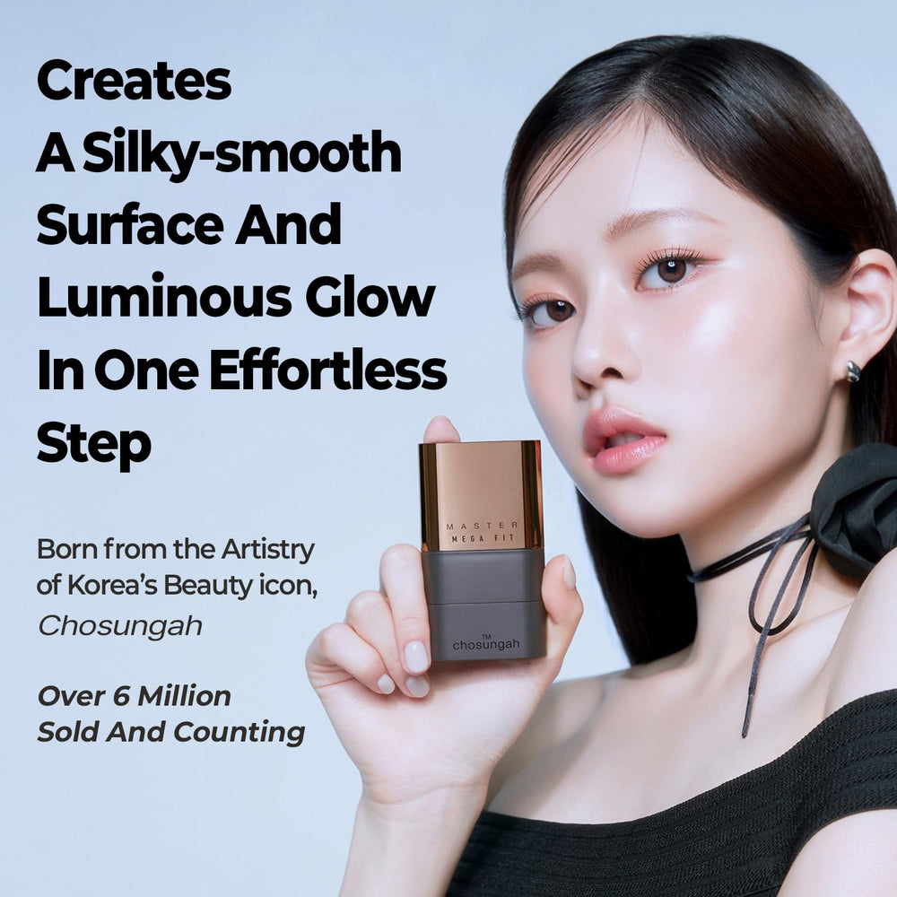 CHOSUNGAH BEAUTY Mega Fit Master Glow Stick pinceau intégré pour une couvrance uniforme