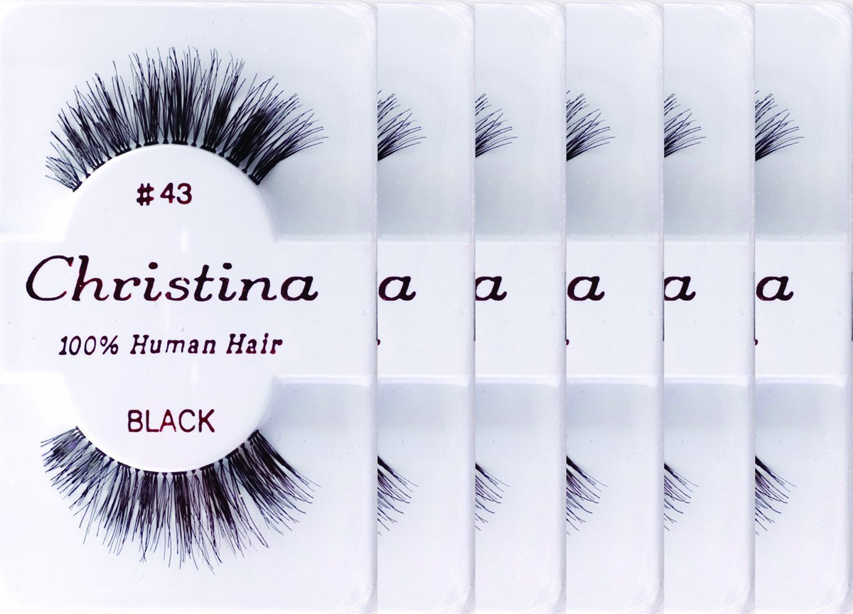 Christina cils 6 paquets ensemble noir naturel pour un regard quotidien