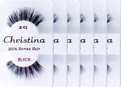 Christina cils 6 paquets ensemble noir naturel pour un regard quotidien