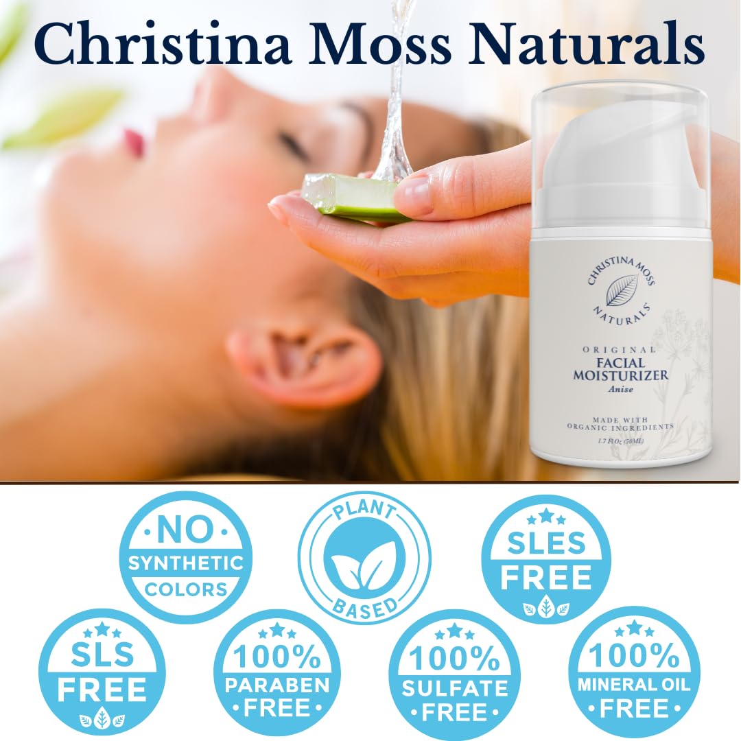 Christina Moss Naturals Original application peau, texture légère, agréable pour un rituel quotidien.