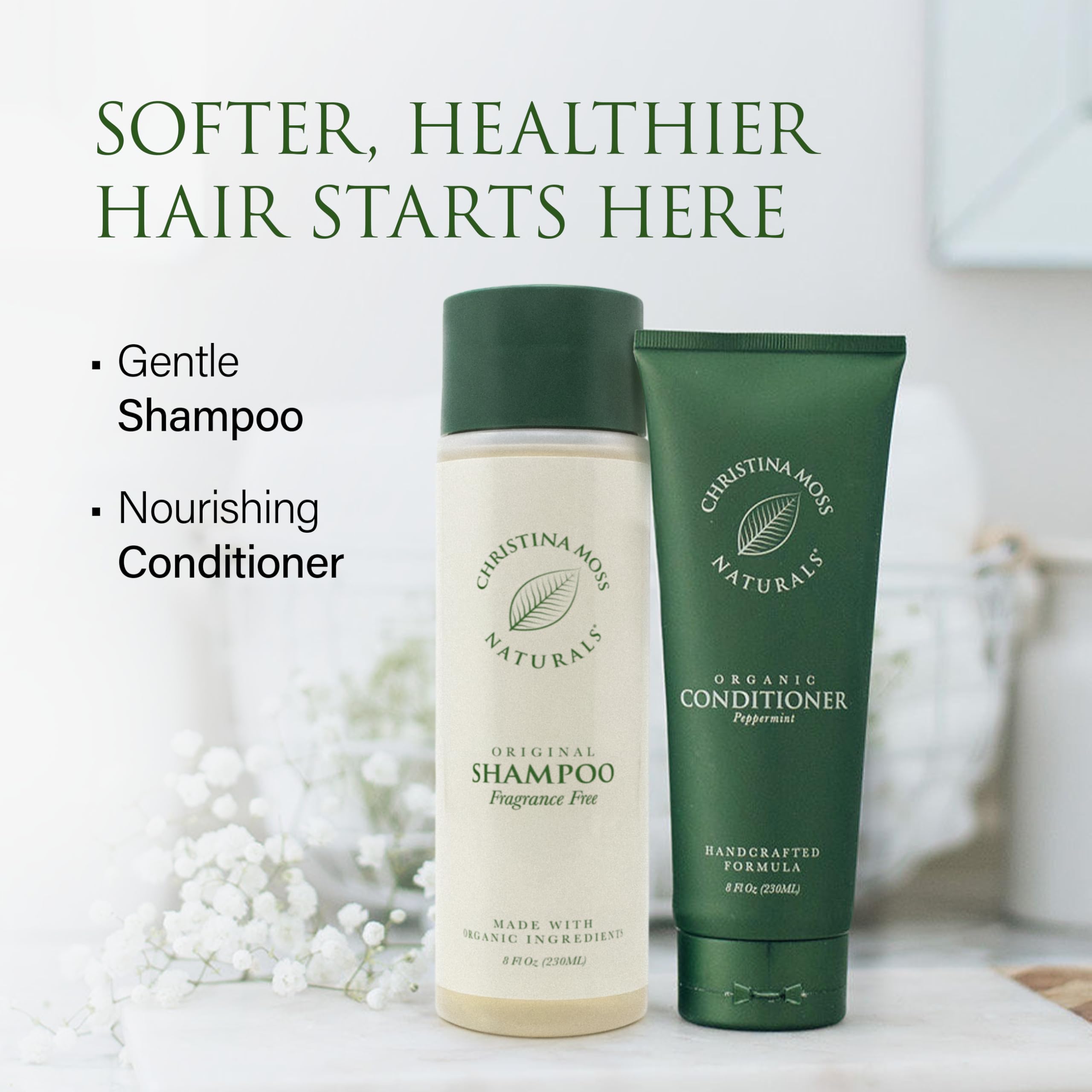 Christina Moss Naturals Shampoing sans cruauté: respect des animaux et végan