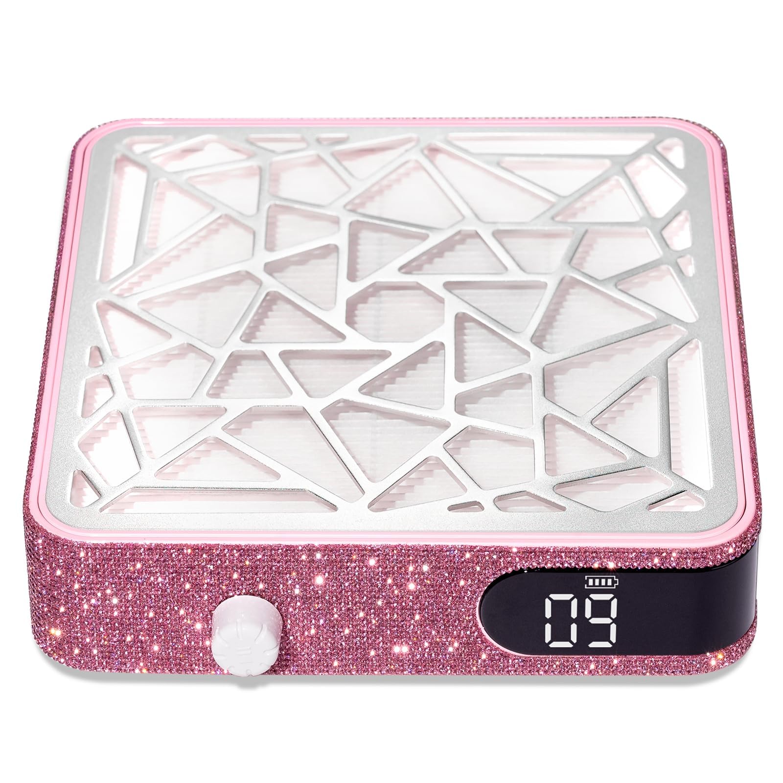 CHRISTINE SHELLY collecteur-poussière-ongles rose diamant, capture poussières fines pour un espace de travail propre.