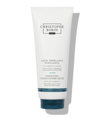 Bouteille Christophe Robin, gelée conditionneur minéraux marins pour cheveux doux.