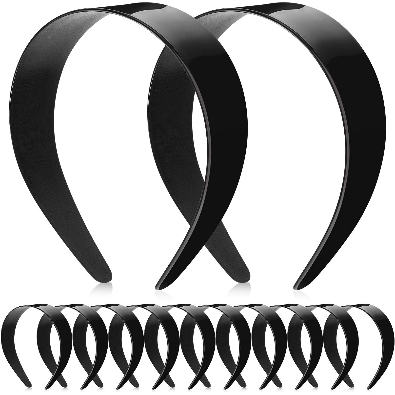 Bandeau plastique noir Chuangdi 2 pouces, fixation cheveux sans accrocher