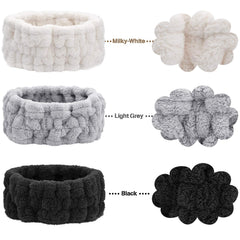 Chuangdi bandeau spa blanc: ensemble doux pour visage