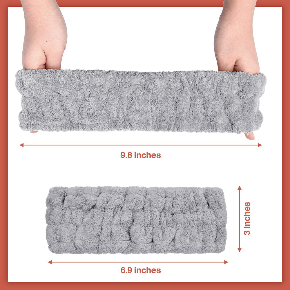 Chuangdi bandeau spa gris clair: ensemble absorbant et confortable