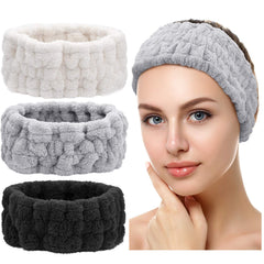 Chuangdi bandeau spa noir: ensemble pratique pour soins du visage