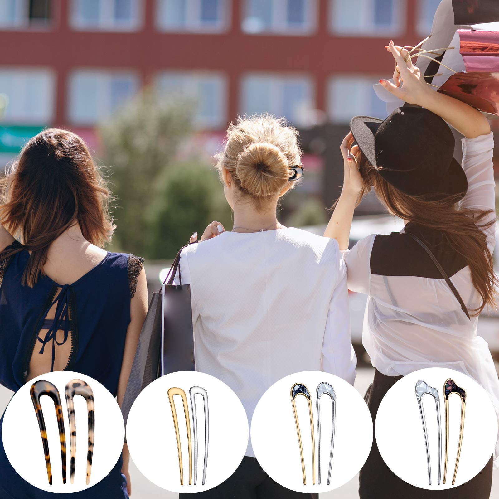 Chuangdi epingle en U vintage, parfaite pour créer un chignon rapide.