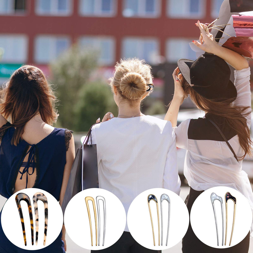 Chuangdi epingle en U vintage, parfaite pour créer un chignon rapide.