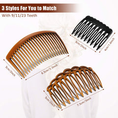 Peigne latéral Chuangdi 11 dents brun clair pour structurer les cheveux sans douleur